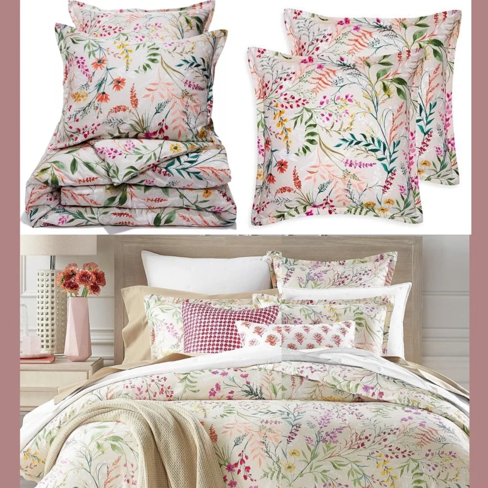 NIB $455 Sky [‎ 5 Piece Set ] Sky Autumn Posies Duvet Cover Set + Shams
